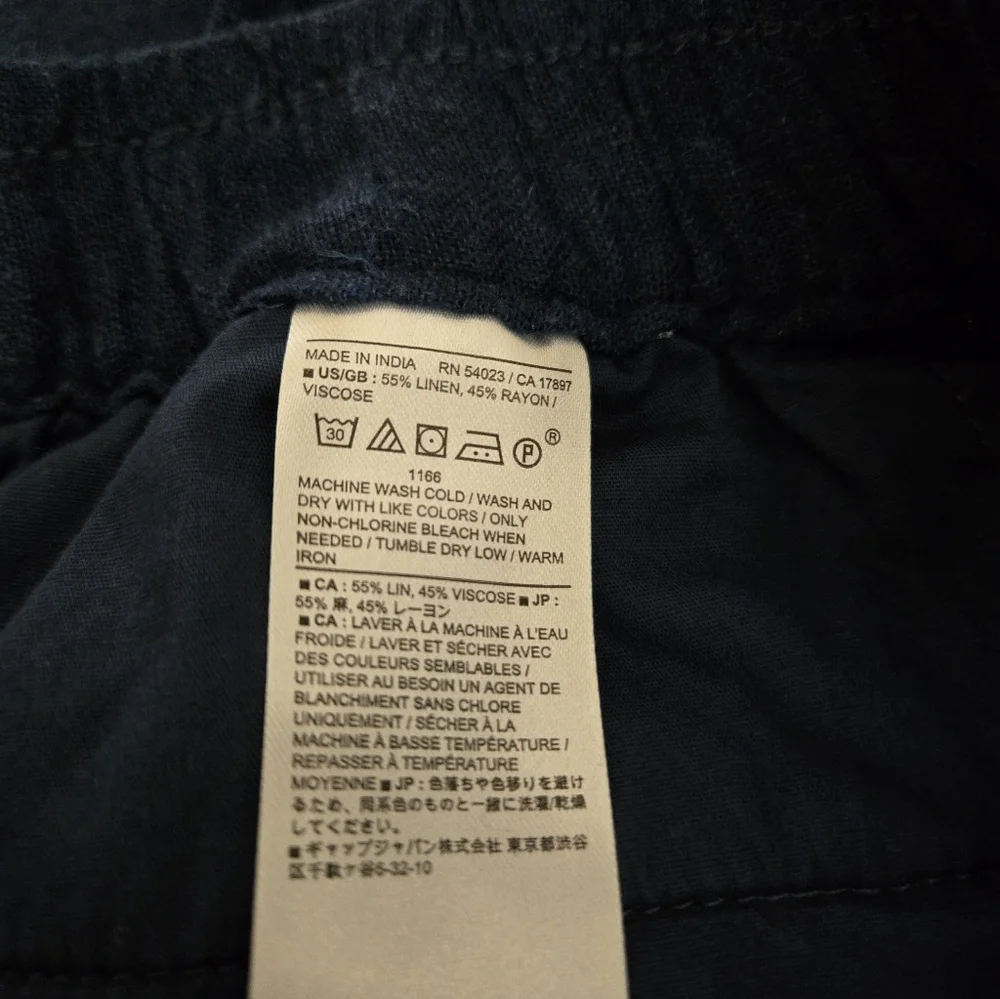 NWT Banana Republic Tapered Linen-Blend Pull-On Pant